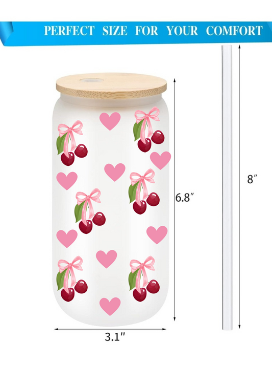 VASO DE VIDRIO CON TAPA DE MADERA